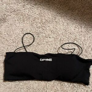 DFYNE Black Strapless Top